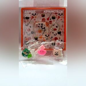 🎄Halloween Images Apple Airpods Case for Series 1/2 with Cord Protectors 🎄